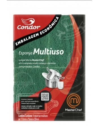 CONDOR LIMP MASTER CHEF ESPONJA M.USO C/4 UNID /1539