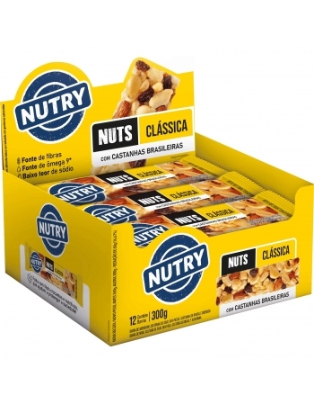 NUTRY BARRA NUTS 12X25G CLASSICA