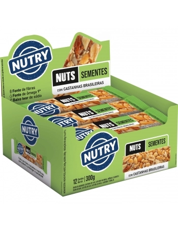 NUTRY BARRA NUTS 12X25G SEMENTES