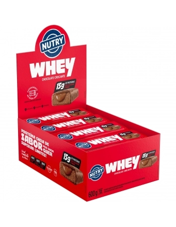 NUTRY BARRA PROTEINA 15G WHEY 12X50G CHOCOLATE CROCANTE