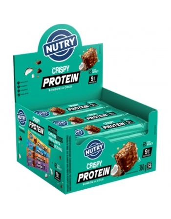 NUTRY BARRA PROTEINA 9G CRISPY 12X30G BOMBOM COCO