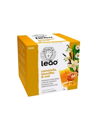 LEAO CHA_ CAMOMILA+BAUNILHA+MEL 10 SAQ / 15G