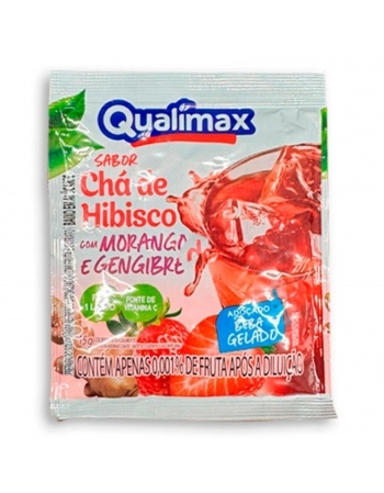 QUALIMAX PO PARA BEBIDA TURMA CHA HIBISCO C/ MORANGO E GENGIBRE 15G*