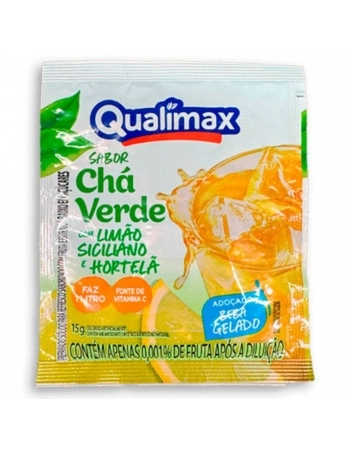 QUALIMAX PO PARA BEBIDA TURMA CHA VERDE C/ LIMAO SICILIANO 15G*