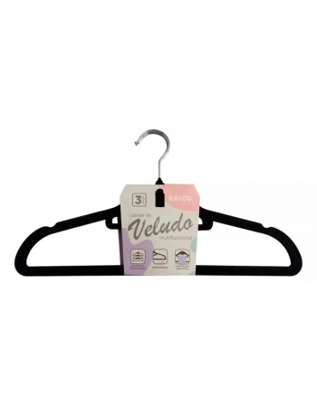KIAN CABIDE VELUDO PRETO RAYCO PACK C/3