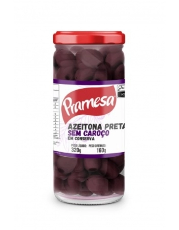 PRAMESA AZEITONA PRETA VIDRO 160G S/ CAROCO