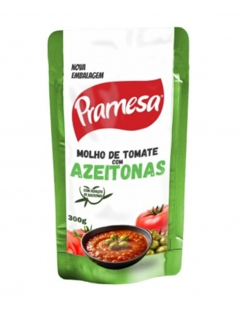 PRAMESA MOLHO TOMATE POUCH 300G AZEITONA