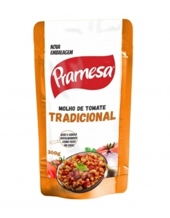 PRAMESA MOLHO TOMATE POUCH 300G REFOGADO TRADICIONAL