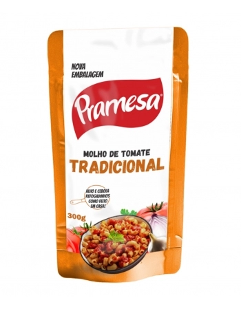 PRAMESA MOLHO TOMATE POUCH 300G REFOGADO TRADICIONAL