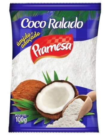 PRAMESA COCO RALADO UMIDO 100G ADOCADO