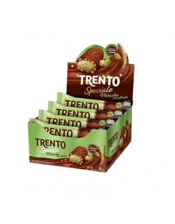 PECCIN WAFER TRENTO 12X26G SPECIALE PISTACHE AO LEITE