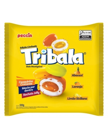 PECCIN BALA TRIBALA 500G MORANGO SORTIDA