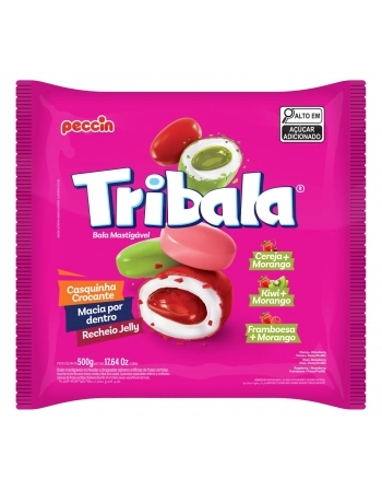 PECCIN BALA TRIBALA 500G MORANGO