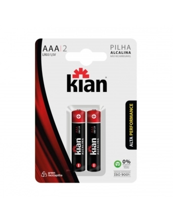 KIAN PILHA C/2 ALCALINA AAA PALITO
