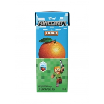 TIAL REFRESCO MINECRAFT 200ML LARANJA