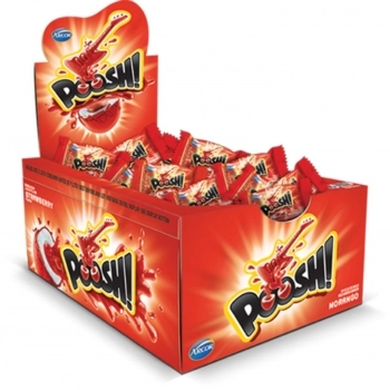 CHICLE POOSH MORANGO 18X200G