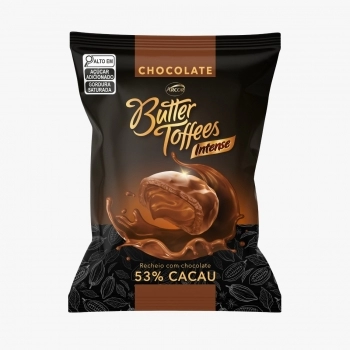ARCOR BALA BUTTER TOFFEES INTENSE 53% CACAU 400G