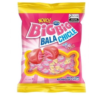 ARCOR BALA CHICLE BIG BIG TUTTI-FRUTTI 400G