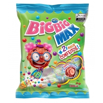 ARCOR PIRULITO BIG BIG MAX CEREJA RECH CHICLE E CONFEITOS 600G
