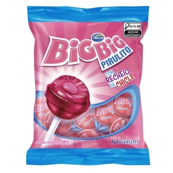 ARCOR PIRULITO BIG BIG TUTTI-FRUTTI RECH CHICLE 500G