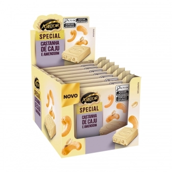 ARCOR TABLETE SPECIAL CHOC BRANCO C/ CAST. CAJU 12X60G*