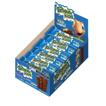 ARCOR TABLETE TORTUGUITA KIDS CHOC AO LEITE RECH BAUNILHA 24X12,5G