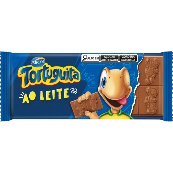 ARCOR TABLETE TORTUGUITA CHOC AO LEITE 12X80G