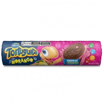 BAGLEY BISC. TORTUGUITA RECH. MORANGO 120G