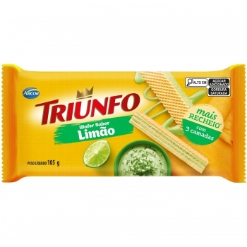 BAGLEY BISC. TRIUNFO WAFER LIMAO 105G