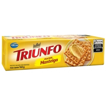 BAGLEY BISC. TRIUNFO CREAM CRACKER SABOR MANTEIGA 164G