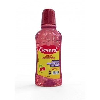 CIMED CARMED ENXAG. BUCAL C/FLUOR 250ML CEREJA S/ ALCCOL