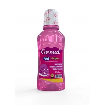 CIMED CARMED ENXAG. BUCAL C/FLUOR 250ML FINI BEIJOS S/ ALCOOL