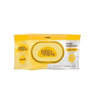 LENCO UMEDECIDO JOAO E MARIA 45 UNID GLICERINA