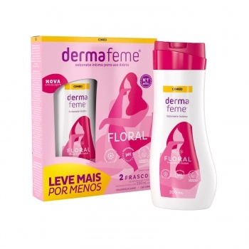 CIMED DERMAFEME PACK 2 SABONETES LIQ. INTIMO 200ML FLORAL
