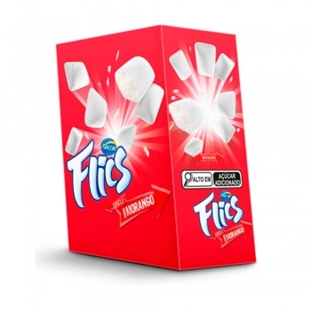 CHICLE FLICS MORANGO 24X12UN