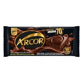 ARCOR TABLETE INSPIRATION CHOC 70% AMARGO 12X80G