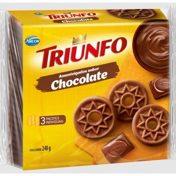 BAGLEY BISC. TRIUNFO AMANTEIGADO LEITE C/ CHOCOLATE 248G