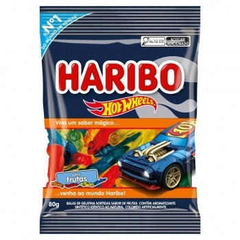 HARIBO BALA GELAT 80G HOT WHEELS FRUTAS SORTIDAS