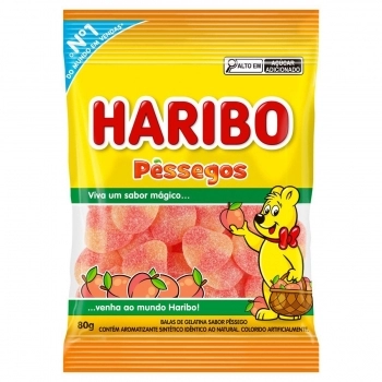 HARIBO BALA GELAT 80G PÊSSEGO