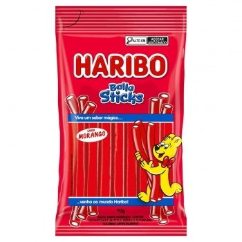 HARIBO BALA STICKS 70G MORANGO