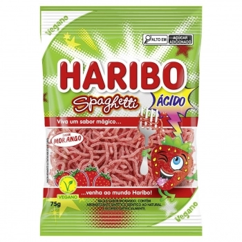 HARIBO BALA SPAGHETTI 75G MORANGO
