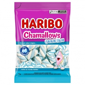 HARIBO CHAMALLOWS 70G CABLES BLUE