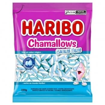 HARIBO CHAMALLOWS 220G CABLES BLUE