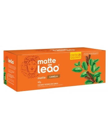 LEAO CHA MATTE SAQ. CANELA 25X1,6G