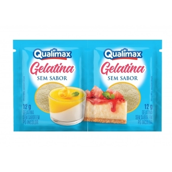QUALIMAX GELATINA SEM SABOR 2X12G