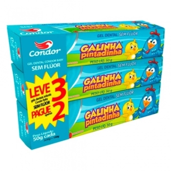 CONDOR HIG GEL DENTAL INF GALINHA PINTADINHA BABY L3P2 / 8213