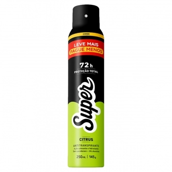 CIMED SUPER MEN DESOD. AERO 250ML CITRUS 72H