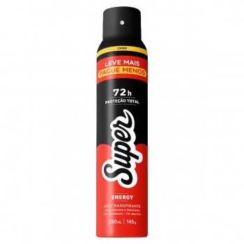 CIMED SUPER MEN DESOD. AERO 250ML ENERGY 72H