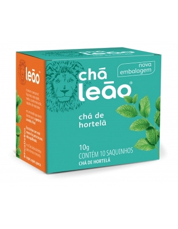 LEAO CHA HORTELA 10 SAQ / 10G