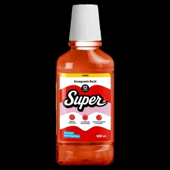 CIMED SUPER ENXAG. BUCAL C/FLUOR 500ML FRUTAS VERMELHAS E MENTA
